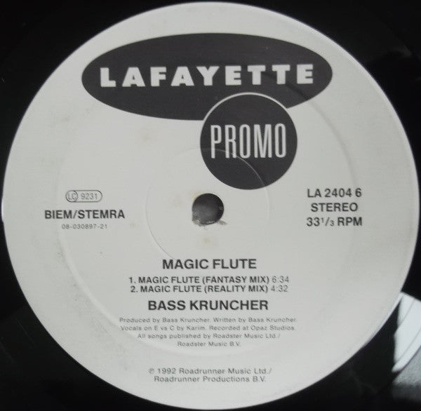 Bass Kruncher : Magic Flute (12", Promo)