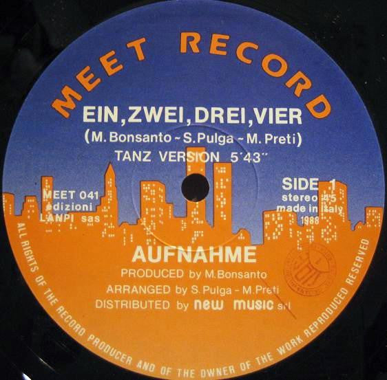Aufnahme : Ein, Zwei, Drei, Vier (12")