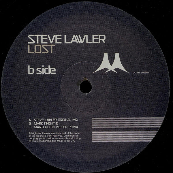 Steve Lawler : Lost (12", Single)