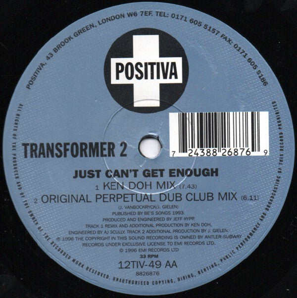 Transformer 2 : Just Can't Get Enough (12")