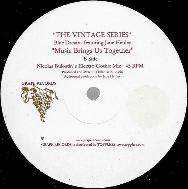 Blue Dreams Featuring Jane Henley : Music Brings Us Together (12")