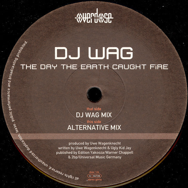 DJ Wag : The Day The Earth Caught Fire (12")