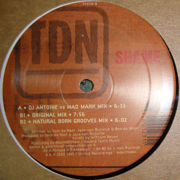 TDN : Shame (12")