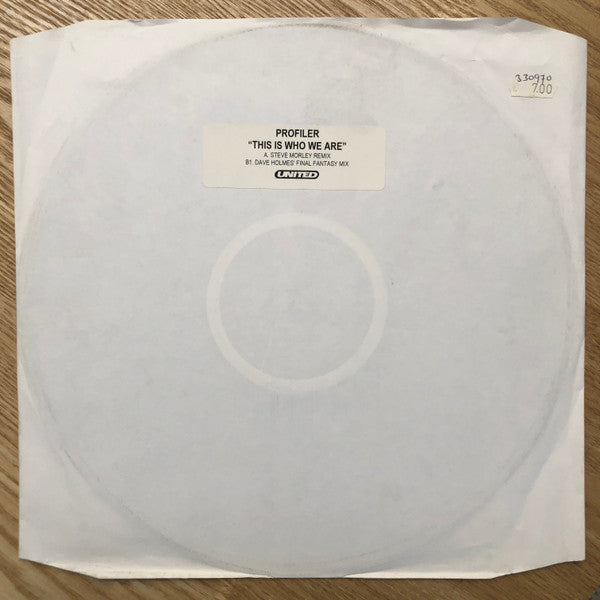Profiler : This Is Who We Are (12", Advance, Promo)