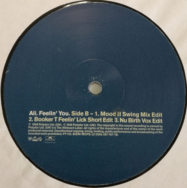 Ali* : Feelin' You (12")
