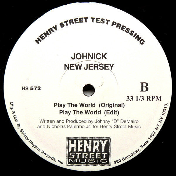 JohNick : New Jersey (12", TP)