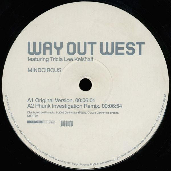 Way Out West Featuring Tricia Lee Kelshall : Mindcircus (12 Inch No.1) (12")