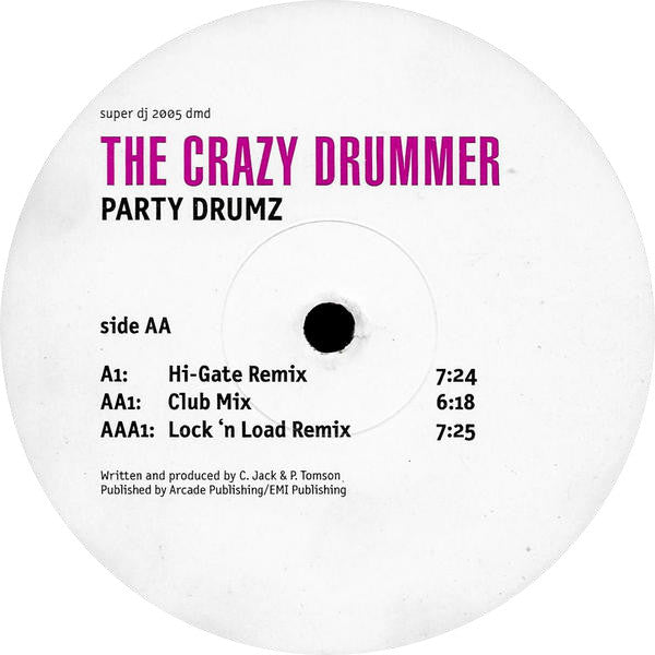 The Crazy Drummer : Party Drumz (12")