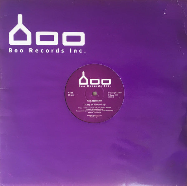 The Ascension : Keep On Pumpin It Up (12")