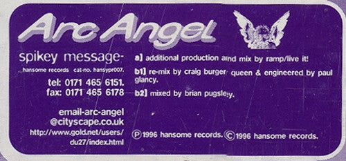 Arc Angel : Spikey Message (12", Promo)