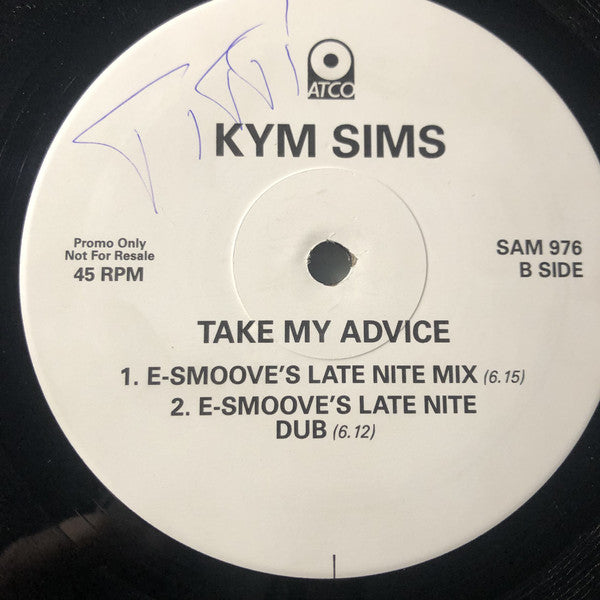 Kym Sims : Take My Advice (2x12", Promo)