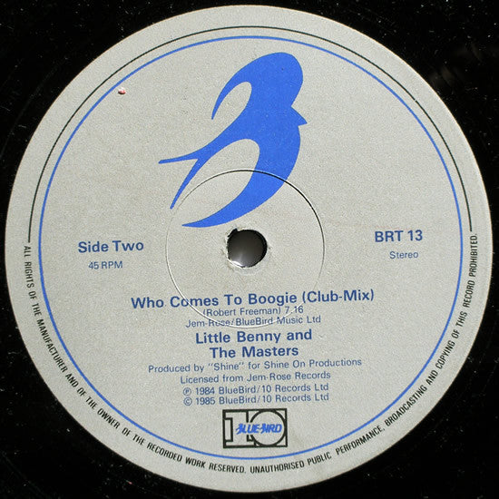 Little Benny & The Masters : Who Comes To Boogie (12", Single)