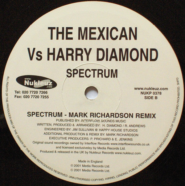 The Mexican Vs. Harry Diamond : Spectrum (12")