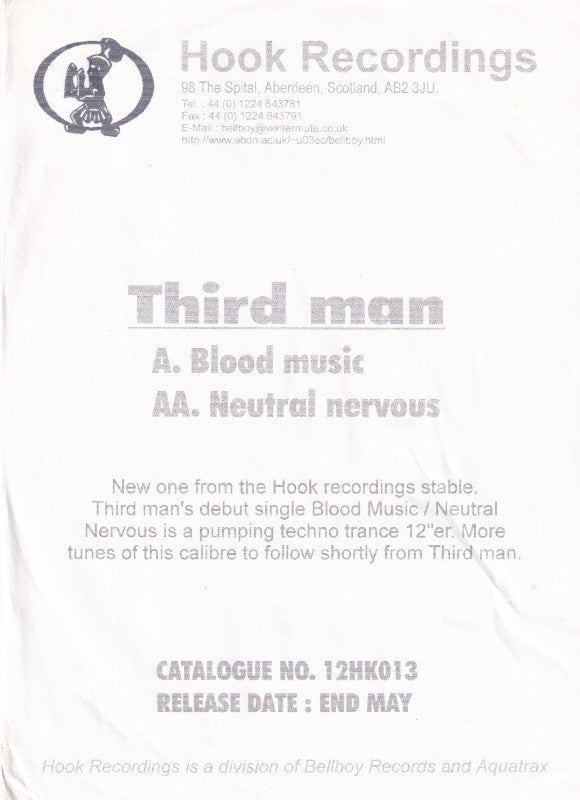 Third Man : Blood Music / Neutral Nervous (12", Promo, W/Lbl)