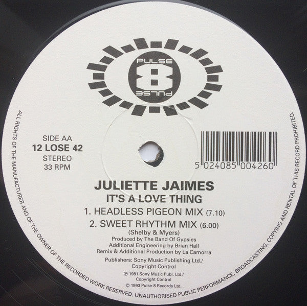 Juliette Jaimes : It's A Love Thing (12")