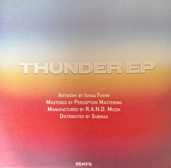 Holo (3) : Thunder EP (12", EP)
