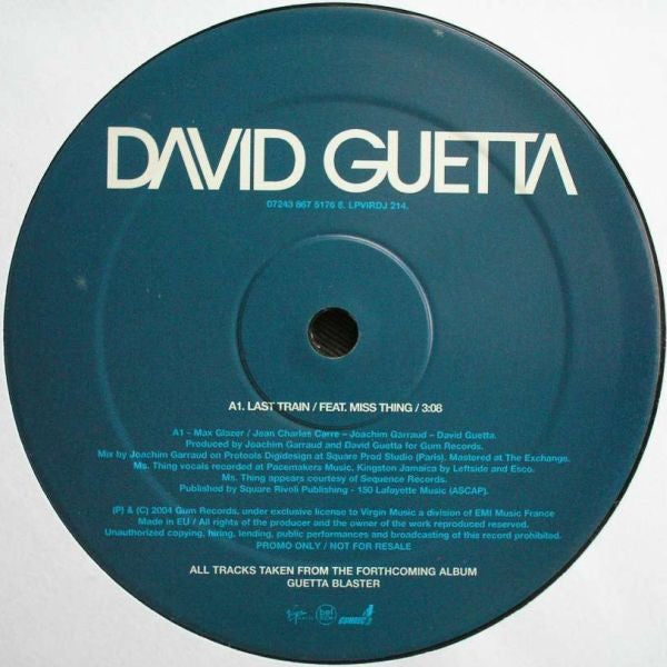 David Guetta : Guetta Blaster Album Sampler (12")