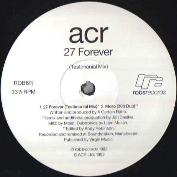 ACR* : Mello / 27 Forever (Remixes) (12")