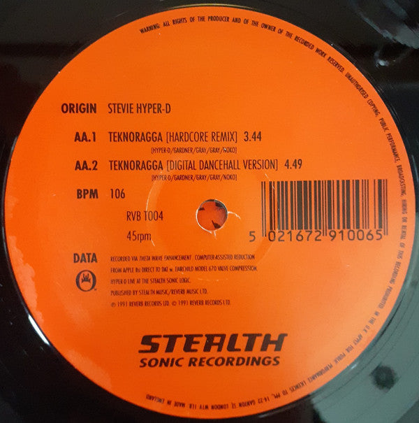 Stevie Hyper-D* : Teknoragga (12")