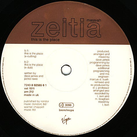 Zeitia Massiah* : This Is The Place (12", Single)