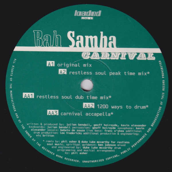 Bah Samba : Carnival (12")
