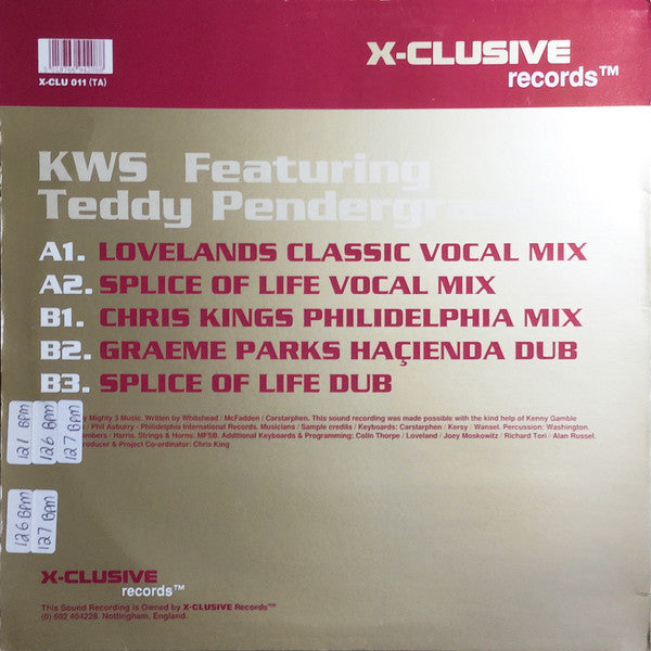K.W.S. featuring Teddy Pendergrass : The More I Get, The More I Want (12")