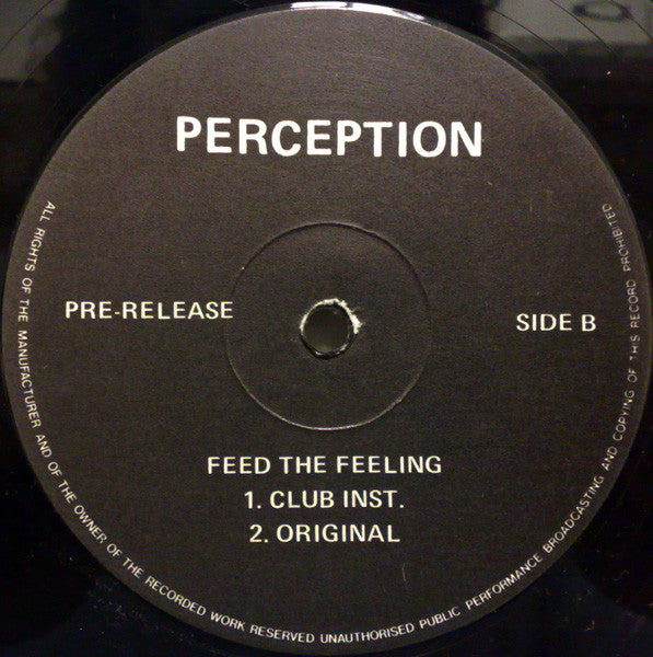 Perception : Feed The Feeling (12", Promo)