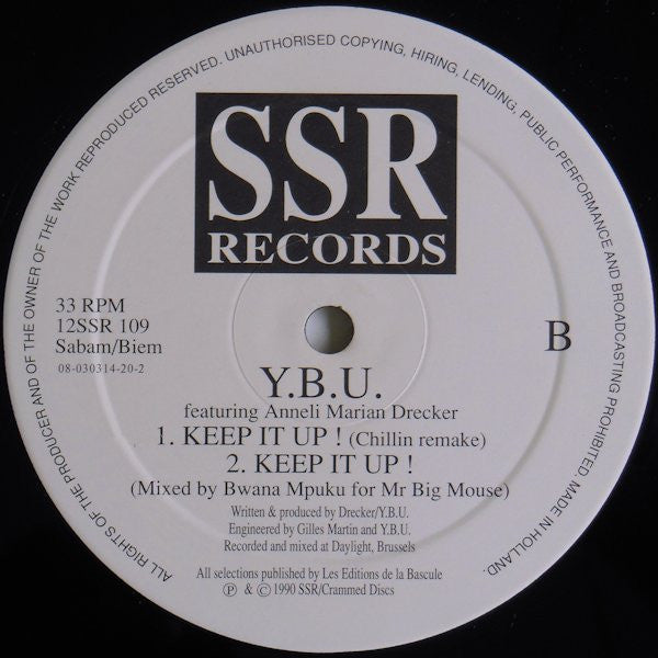 YBU Featuring Anneli Marian Drecker* : Keep It Up ! (Steve Proctor Remix) (12")