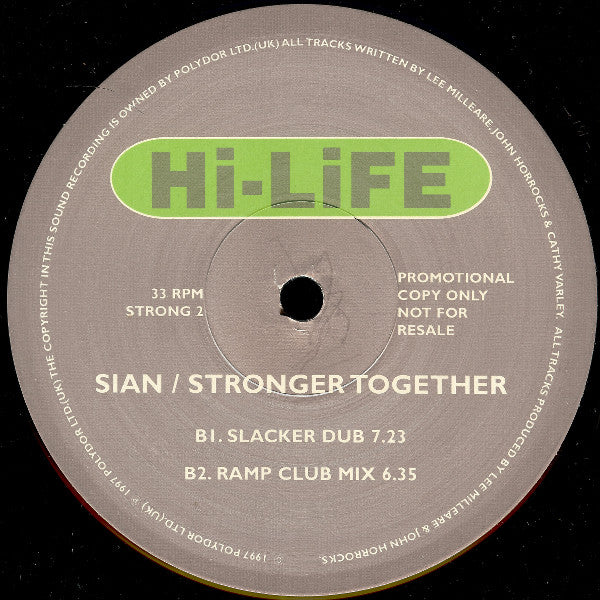 Sian (2) : Stronger Together (2x12", Promo)