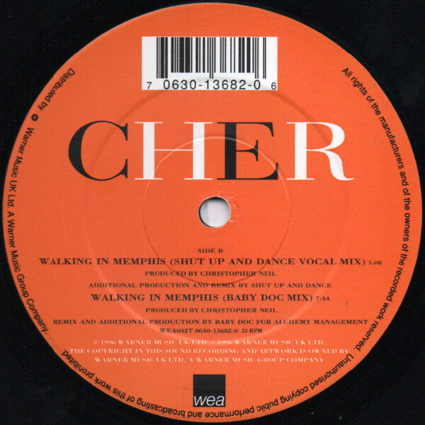 Cher : One By One (12", Maxi)