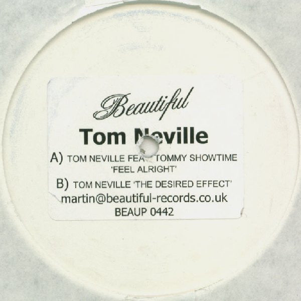 Tom Neville : Feel Alright (12", Promo, W/Lbl, Sti)