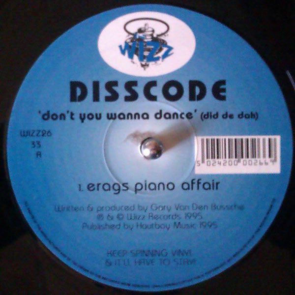 Disscode : Don't You Wanna Dance (Did De Doh) (12")