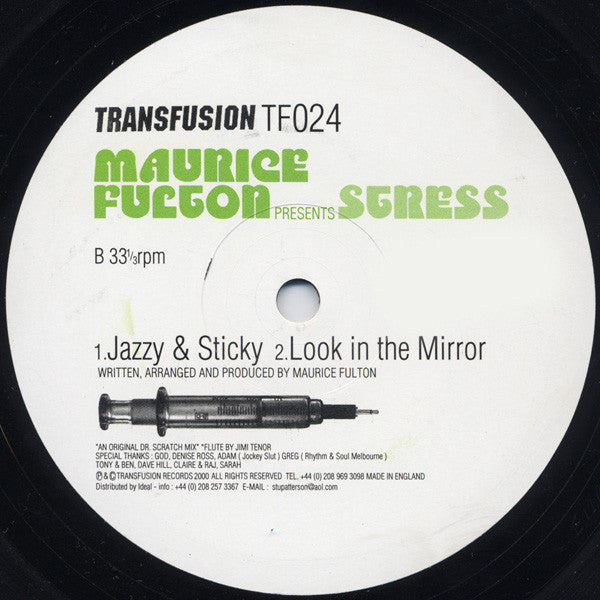 Maurice Fulton Presents Stress (11) : Wet & Sticky (12")