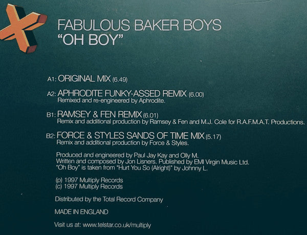 Fabulous Baker Boys* : Oh Boy (12", MP)