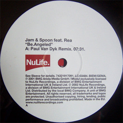 Jam & Spoon Feat. Rea* : Be.Angeled (12")