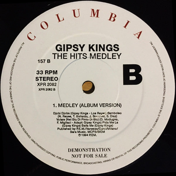 Gipsy Kings : The Hits Medley (12", Promo)