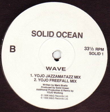Solid Ocean : Wave (12", Promo)
