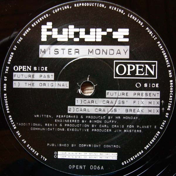 Mister Monday* : Future (12")