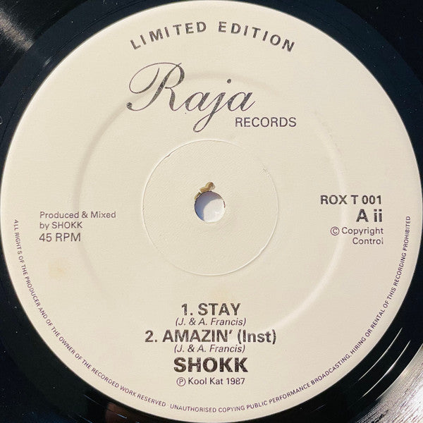 Shokk : Amazin' (12", Ltd)