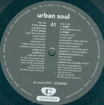 Urban Soul : Always (The New Jersey Mixes) (12")