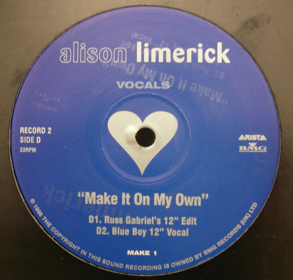 Alison Limerick : Make It On My Own (Vocals) (2x12", Promo)