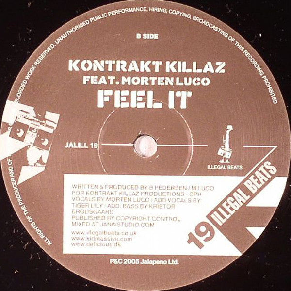 Kontrakt Killaz vs. Delicious (3) Feat. Tiger Lily / Kontrakt Killaz Feat. Morten Luco : Tonite / Feel It (12")