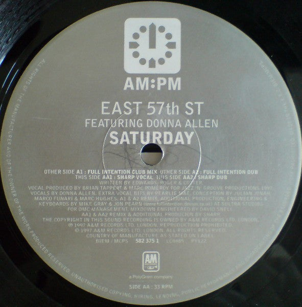 East 57th St. : Saturday (The Full Intention & Sharp Mixes) (12")