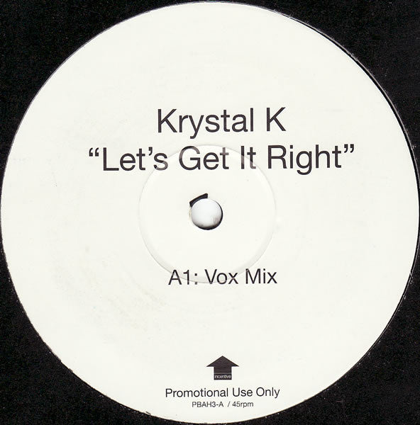 Krystal K : Let's Get It Right (12", Promo)
