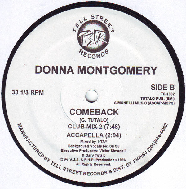 Donna Montgomery : Comeback (12")