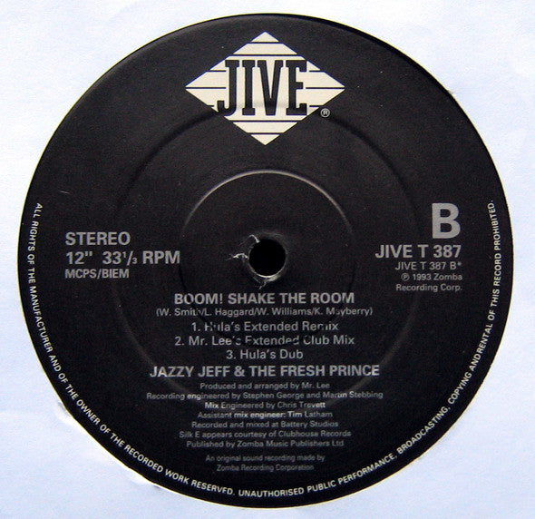 Jazzy Jeff & Fresh Prince* : Boom! Shake The Room (12")