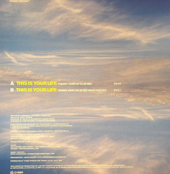 Shazz With Nancy Danino : This Is Your Life (12")