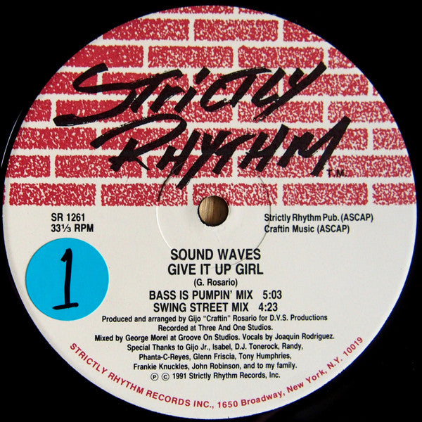 Sound Waves : Give It Up Girl / That's All I Wanna Tell U (12")
