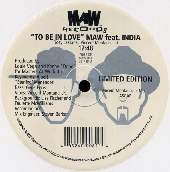 James Ingram / MAW* Feat. India : Lean On Me / To Be In Love (12", Ltd, Whi)