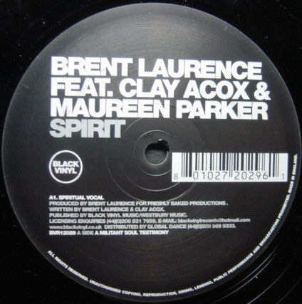 Brent Laurence Featuring Clay Acox & Maureen Parker : Spirit (12")